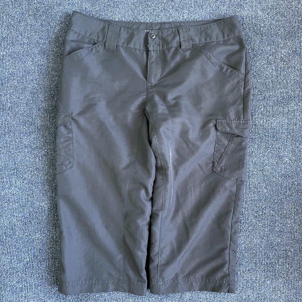 Columbia Capri Pants Womens 4 Gray Omni-Shade Cargo Hiking Travel Outdoor